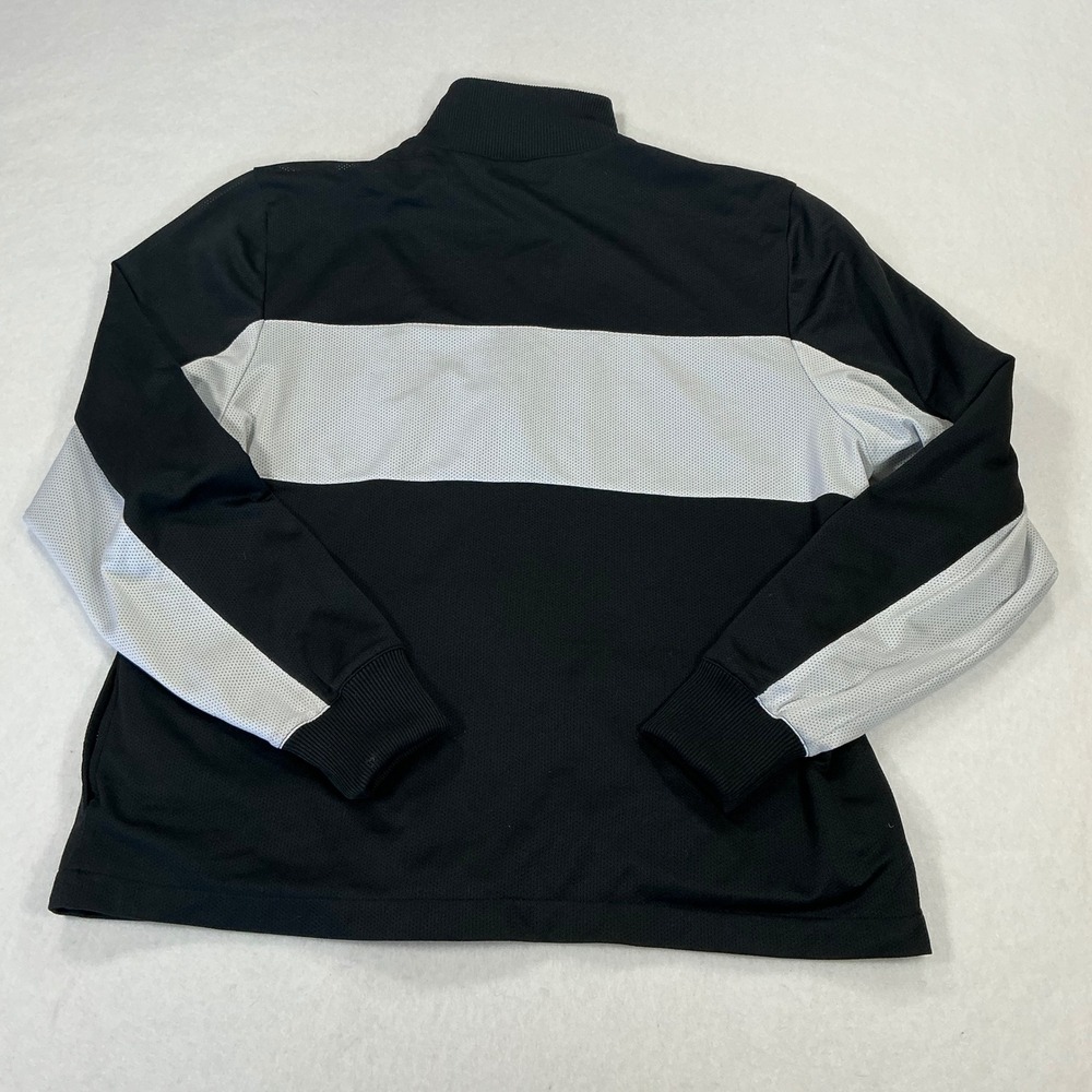 Adidas Womens Track Jacket Black White Mint Green Stripe Full Zip Mesh A02001 - Picture 7 of 7